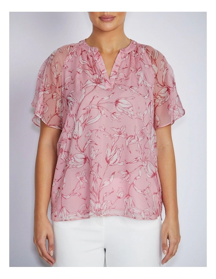 Tammi Blouse in Pink Floral image 1