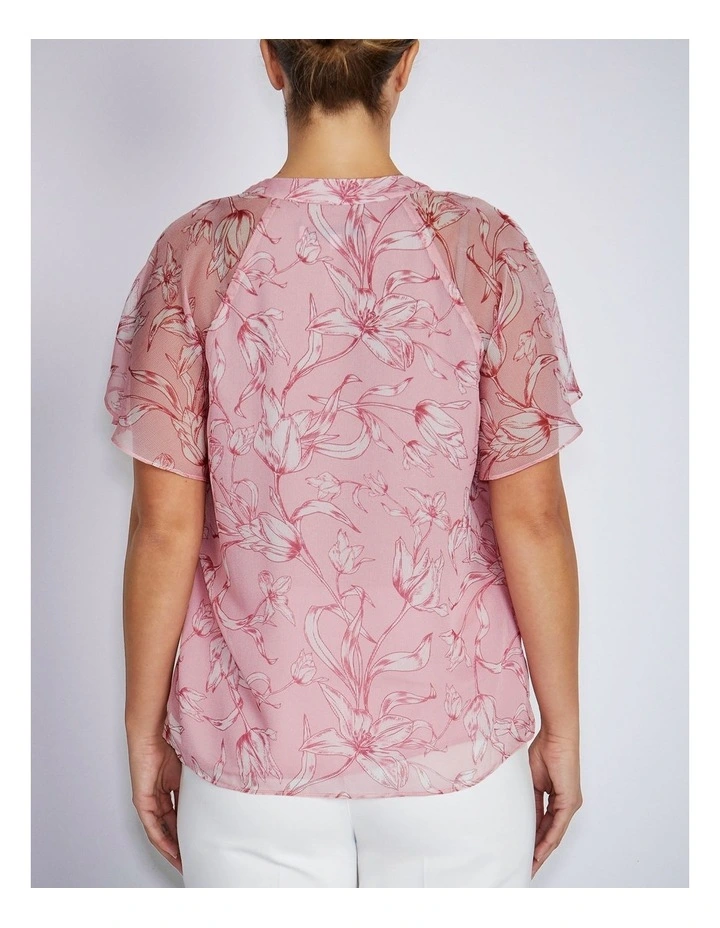 Tammi Blouse in Pink Floral image 2