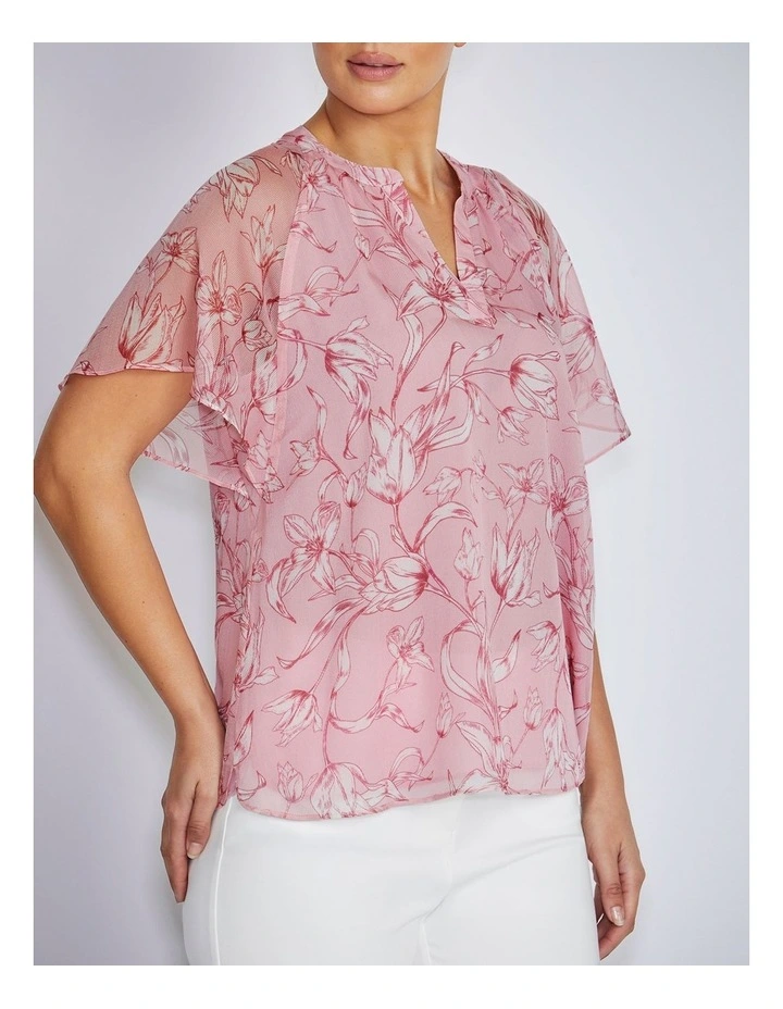 Tammi Blouse in Pink Floral image 3