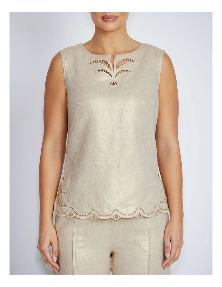 Nara Top in Gold image 1