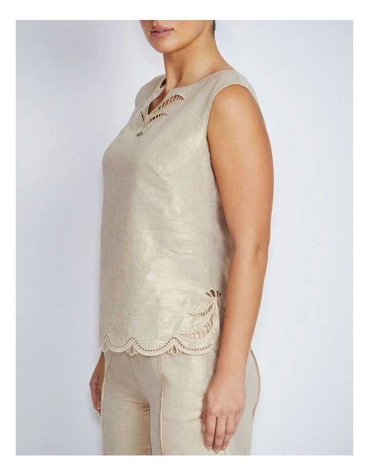 Nara Top in Gold image 3