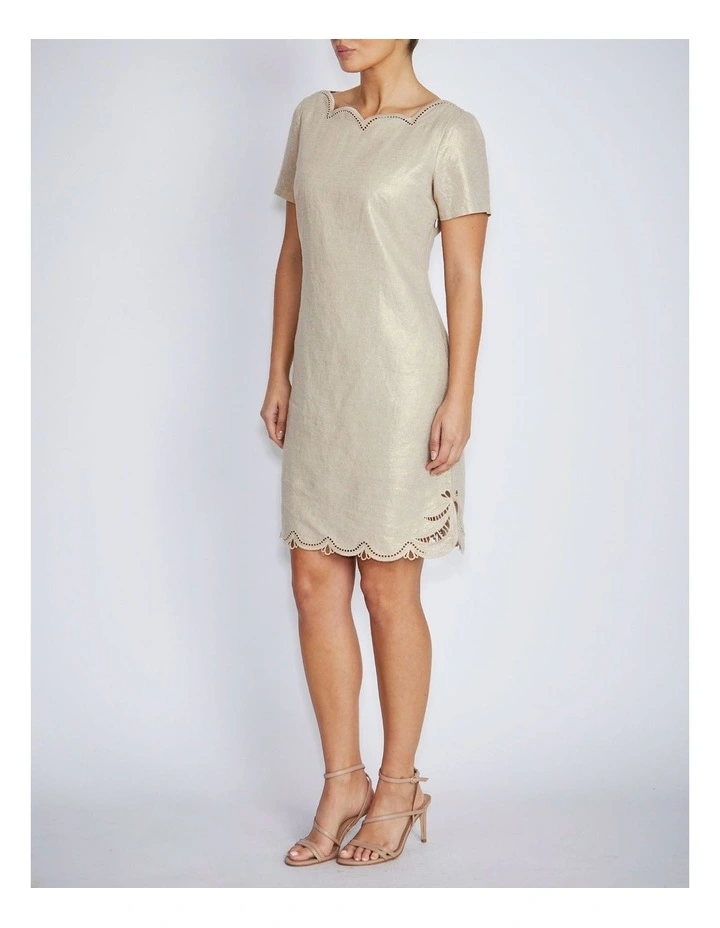 Zaria Dress in Gold image 3