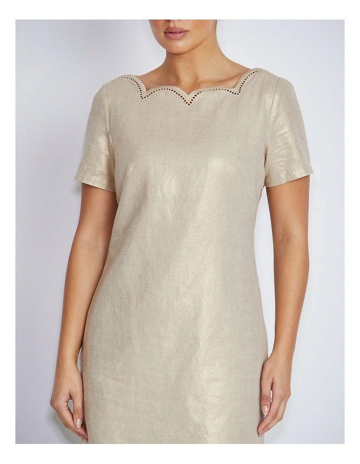 Zaria Dress in Gold image 4