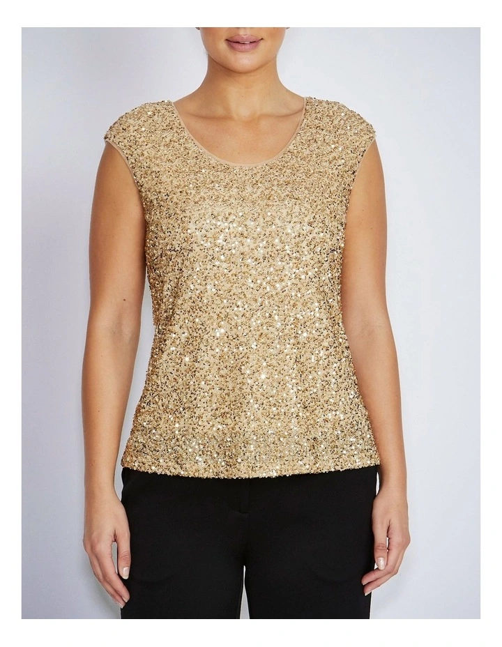 Rosalia Top in Champagne image 1