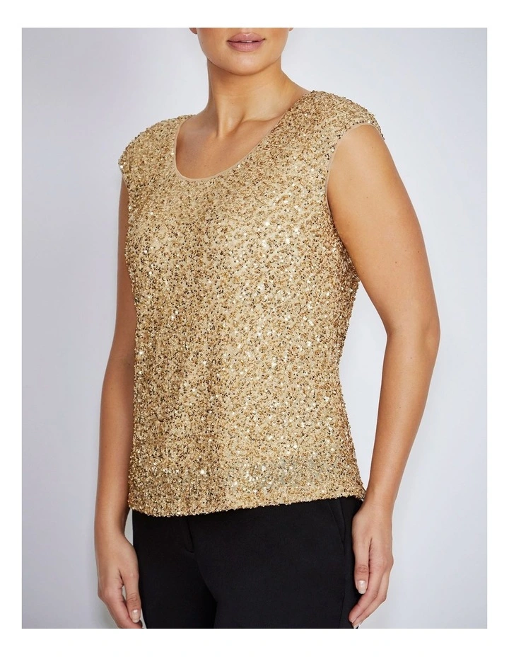 Rosalia Top in Champagne image 3