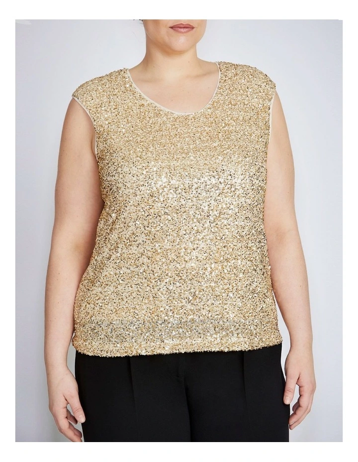 Rosalia Top in Champagne image 5