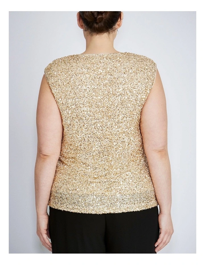 Rosalia Top in Champagne image 6