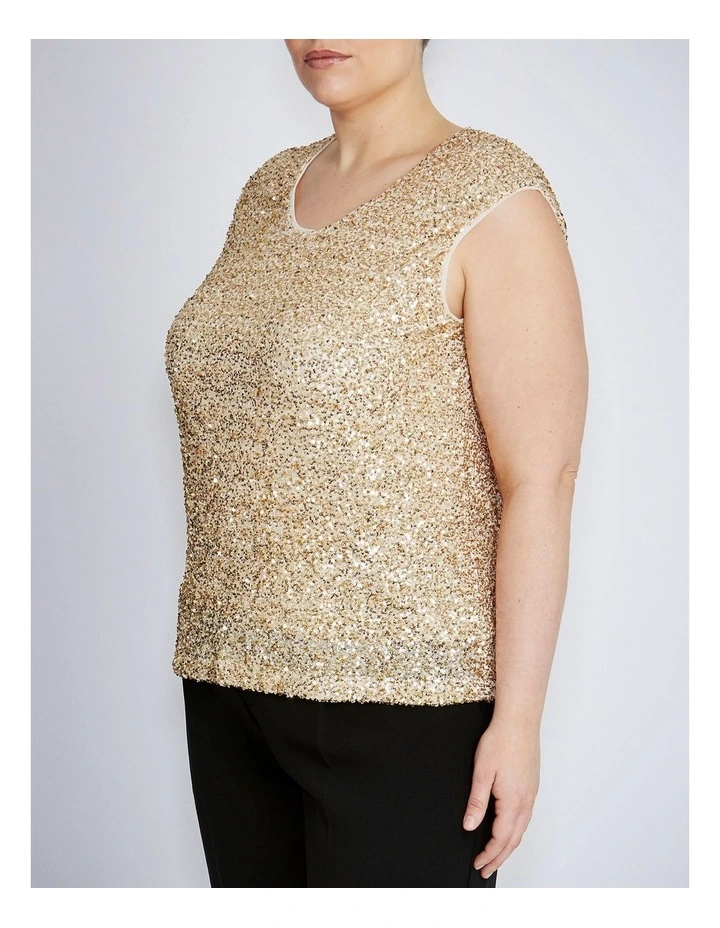 Rosalia Top in Champagne image 7