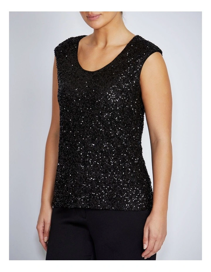 Rosalia Top in Black image 3