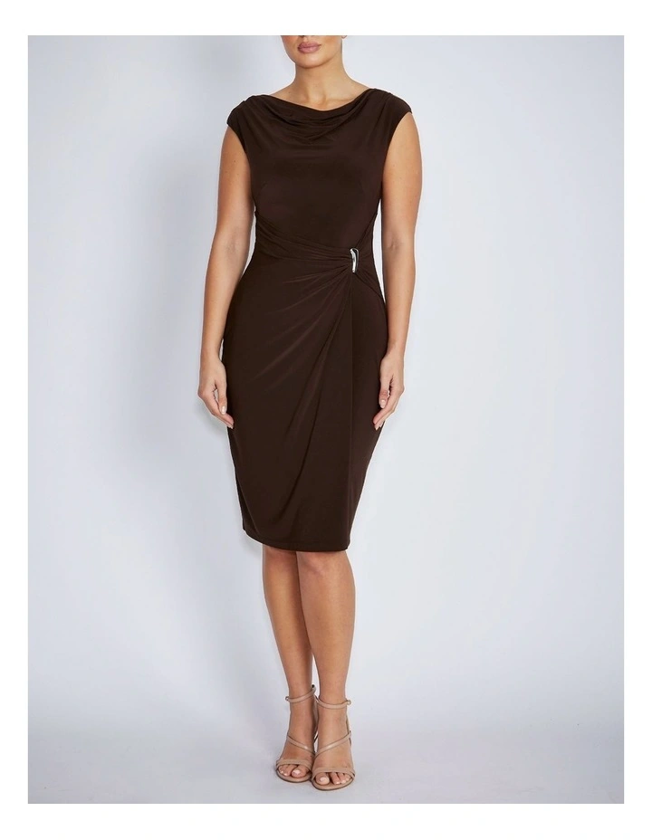 Anastasia Dress in Brown image 1