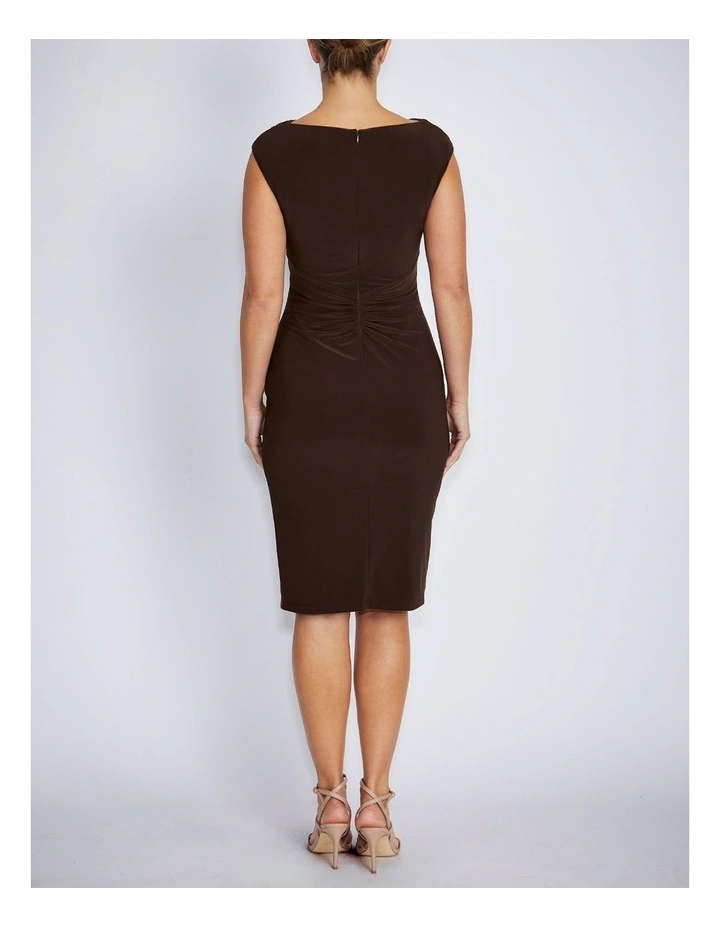 Anastasia Dress in Brown image 2