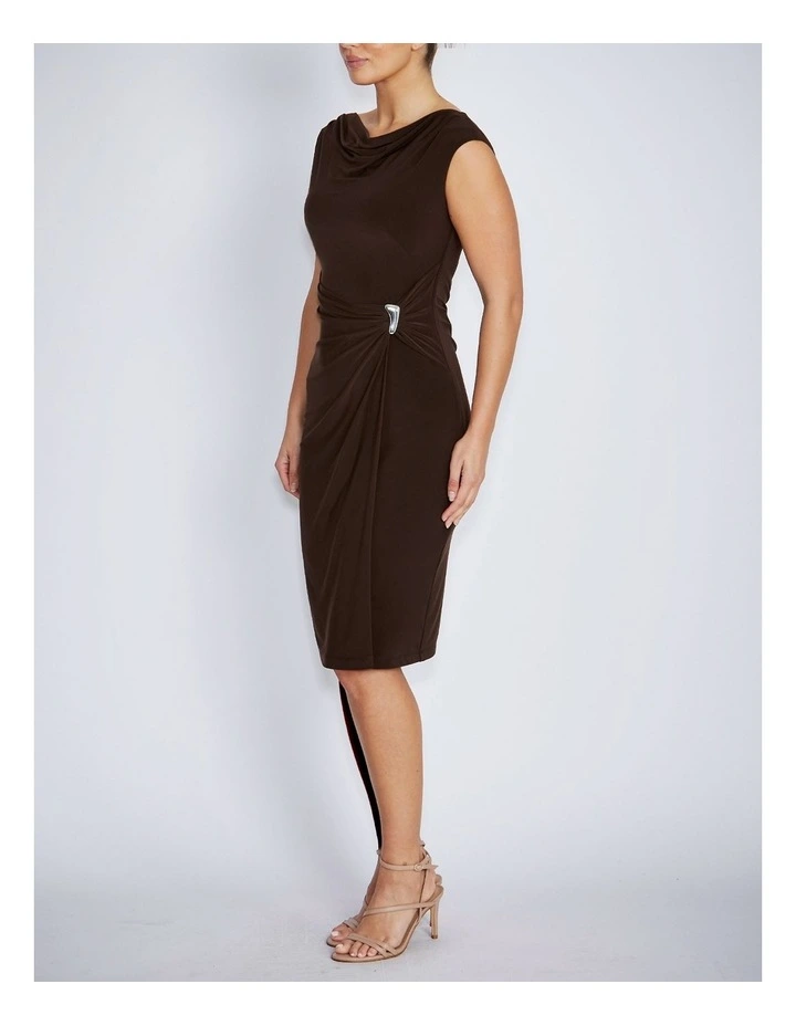 Anastasia Dress in Brown image 3