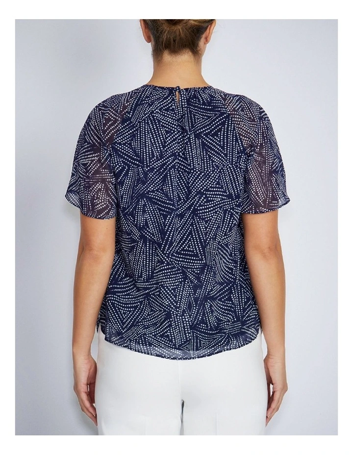 Aldina Blouse in Navy Dot image 2