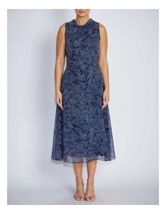 Ophelia Dress in Navy Dot