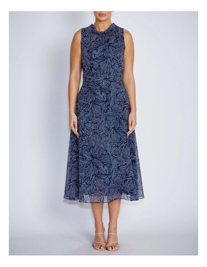 Ophelia Dress in Navy Dot image 1