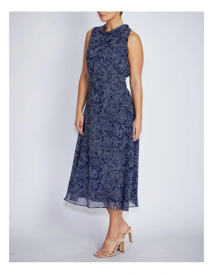 Ophelia Dress in Navy Dot image 3