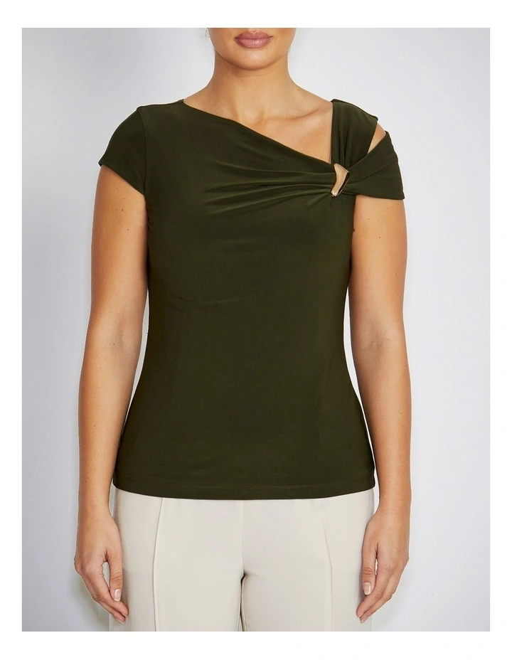 Cartia Top in Olive image 1