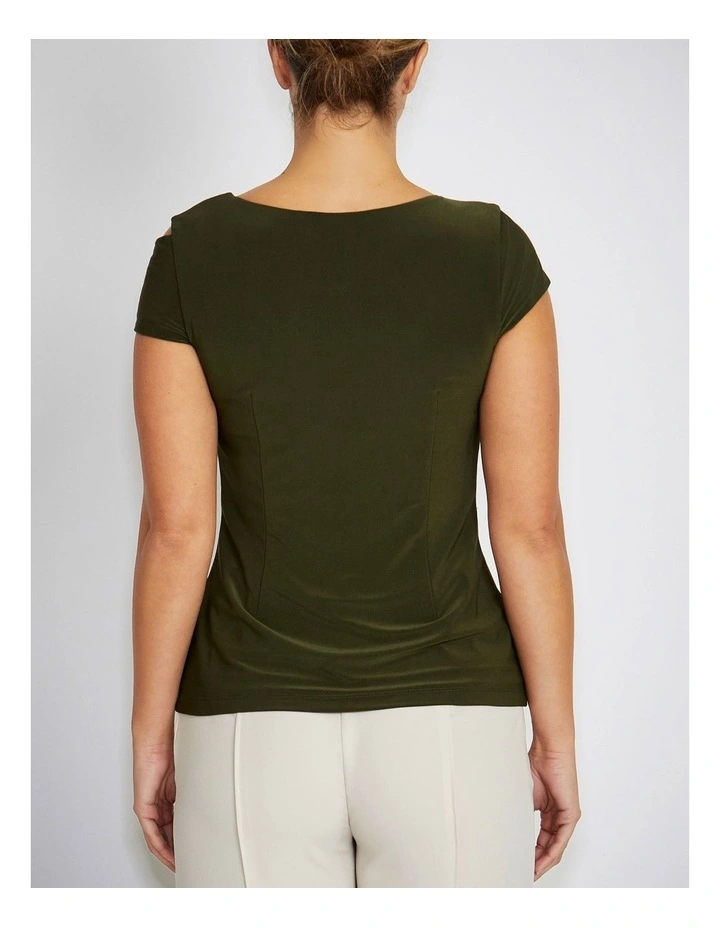 Cartia Top in Olive image 2