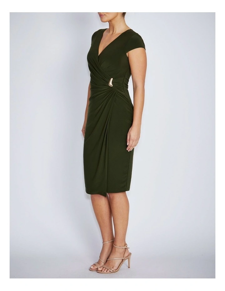 Myrah Dress in Olive image 3