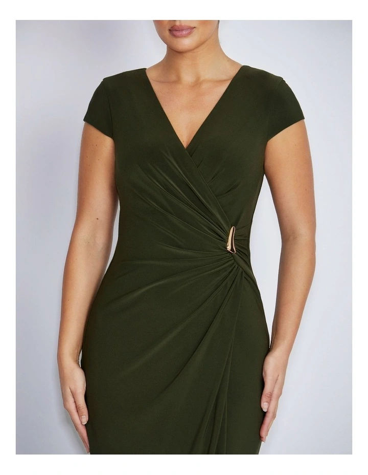 Myrah Dress in Olive image 4