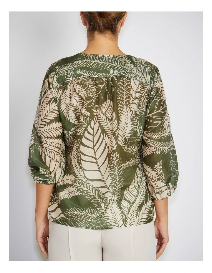 Selma Blouse in Palm Print image 2