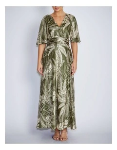 Elena Dress in Palm Print