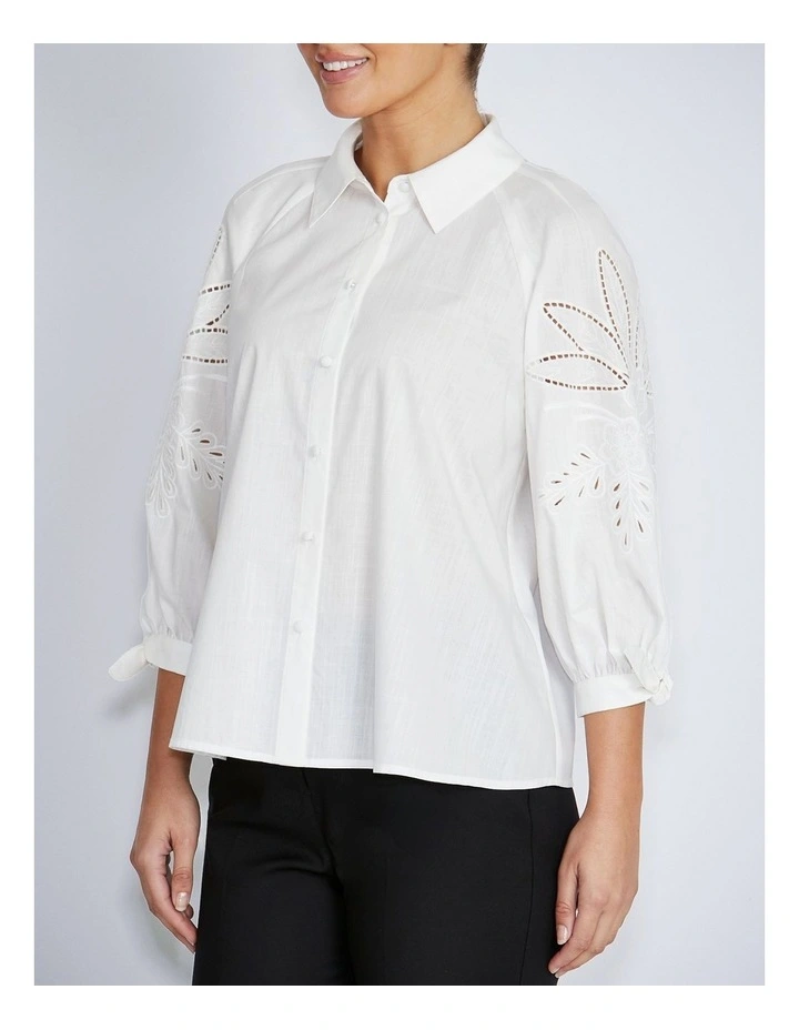 Roberta Blouse in Ivory image 3