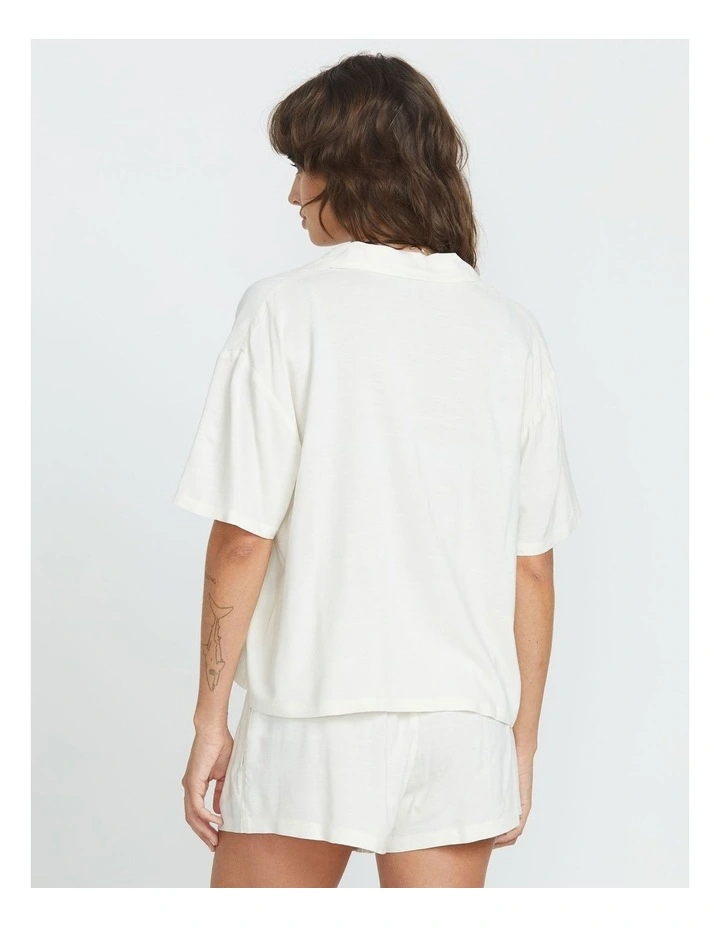 Sun Stunner Short Sleeve Shirt in White image 2