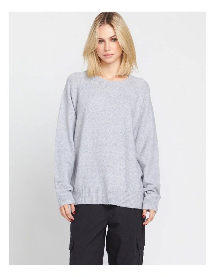 Twinkle Teas Crew Neck Sweater in Light Grey image 1