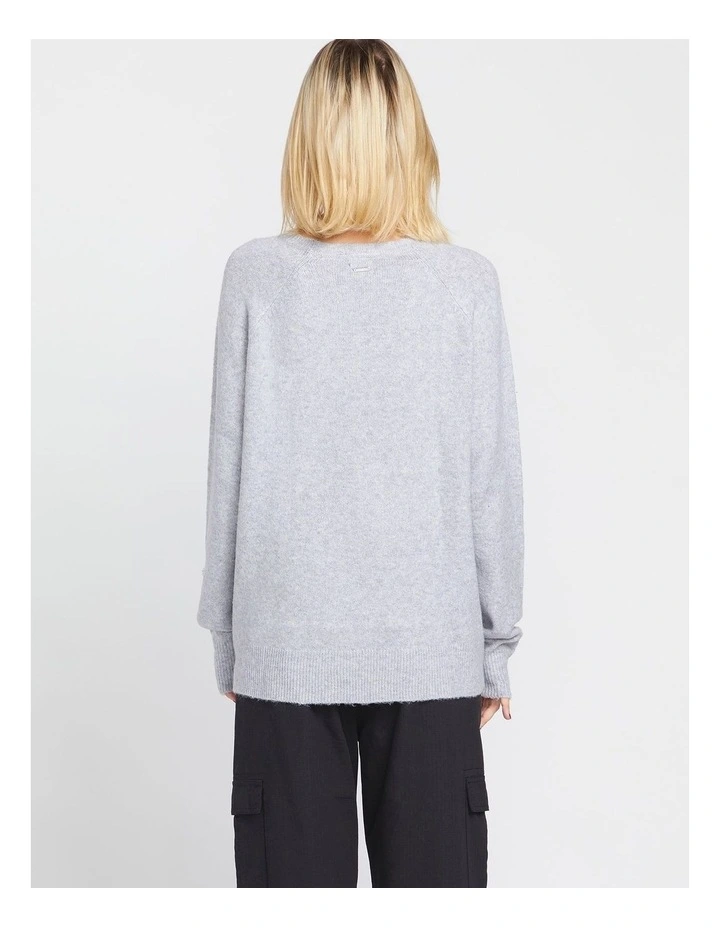 Twinkle Teas Crew Neck Sweater in Light Grey image 2