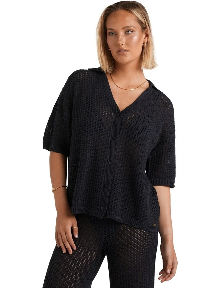 Saltie Stone Cardigan in Vintage Black image 1