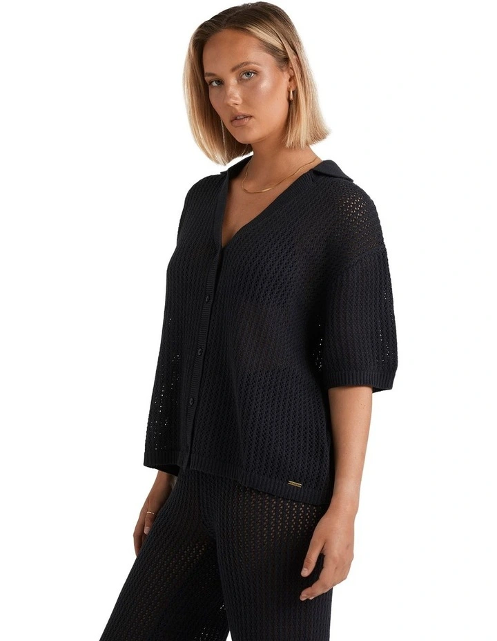 Saltie Stone Cardigan in Vintage Black image 3