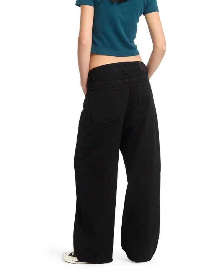 Beggy Denim Jeans in Black Combo image 2