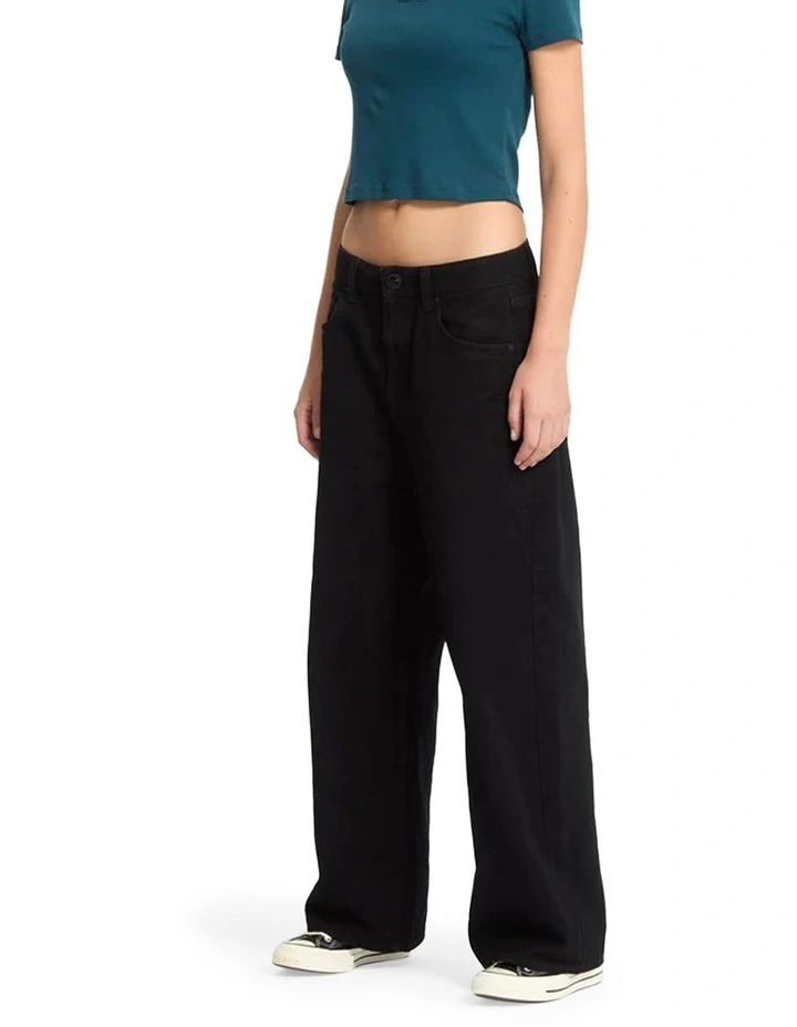 Beggy Denim Jeans in Black Combo image 3
