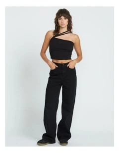 Stoned Boyfriend High rise Jeans in Black
