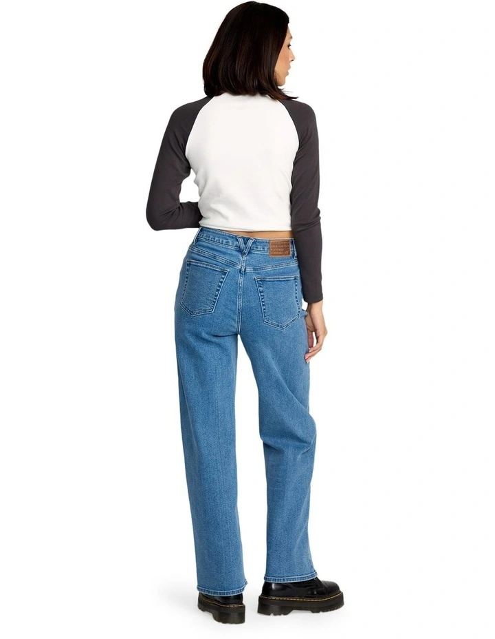 Stoned Boyfriend High rise Jeans in Blue image 2