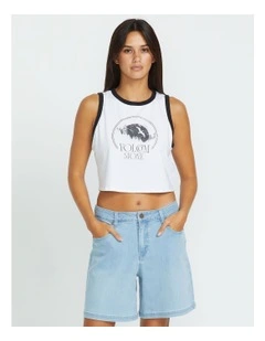 Strait Up Long Shorts in Blue Drift