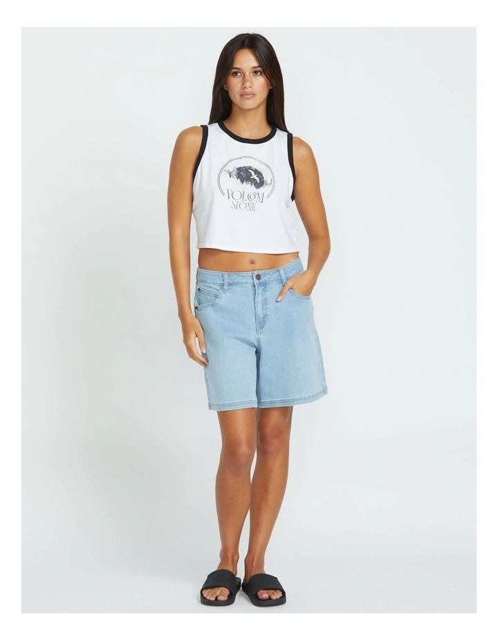 Strait Up Long Shorts in Blue Drift image 4