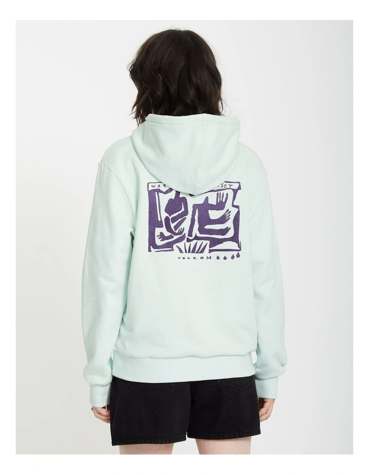 Flowish Pullover Hoodie in Cloud Blue image 2