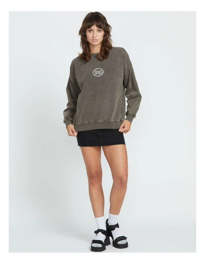 Stone Crew Neck Jumper in Vintage Black image 4