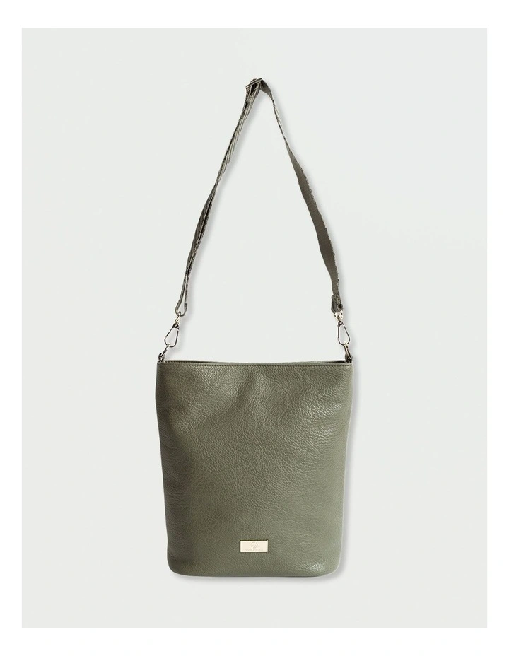 Strapped Shoulder Bag in Army image 1