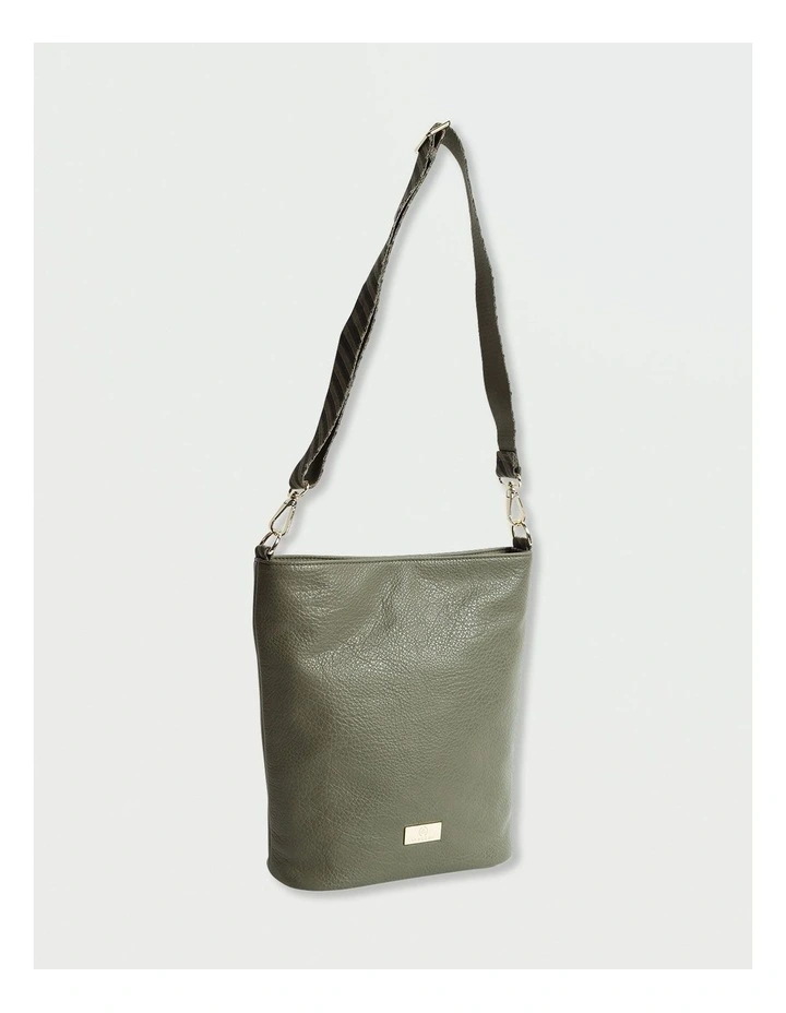 Strapped Shoulder Bag in Army image 3