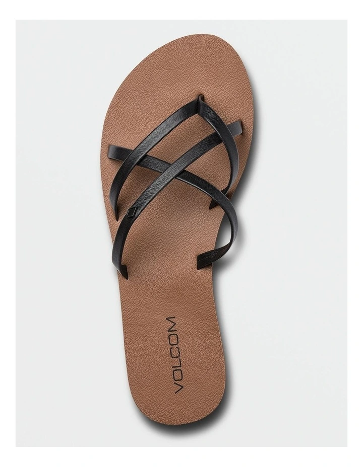 New School II Sandals in Black image 3