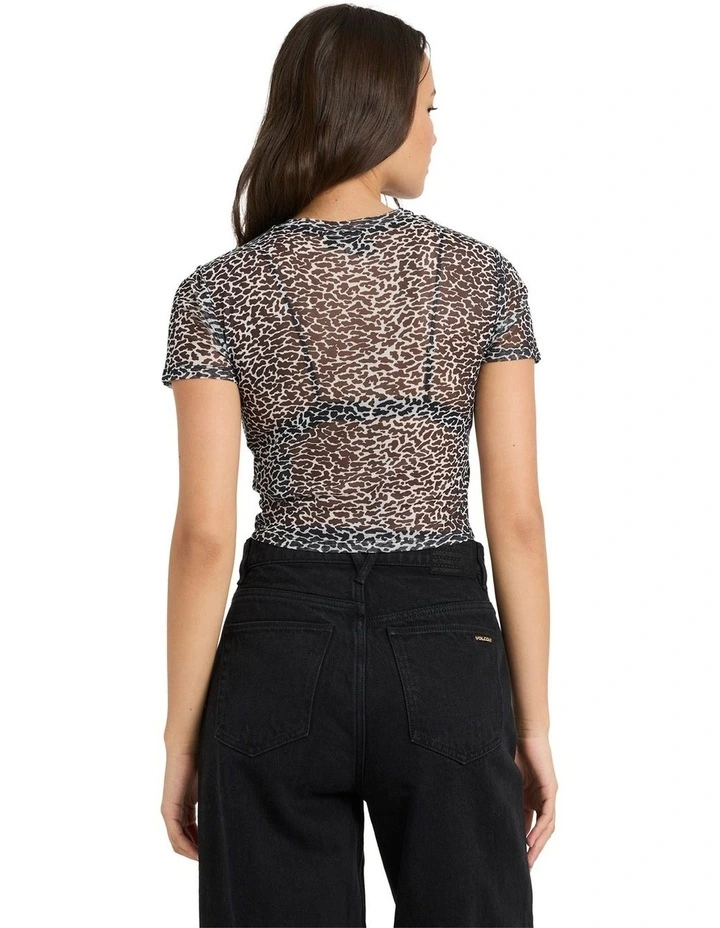 Rawly Knit T-Shirt in Black White image 2