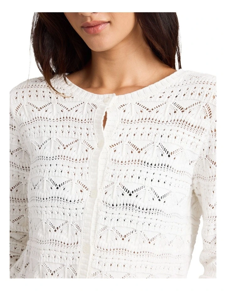 Baby Gurrl Cardigan in Bone image 4