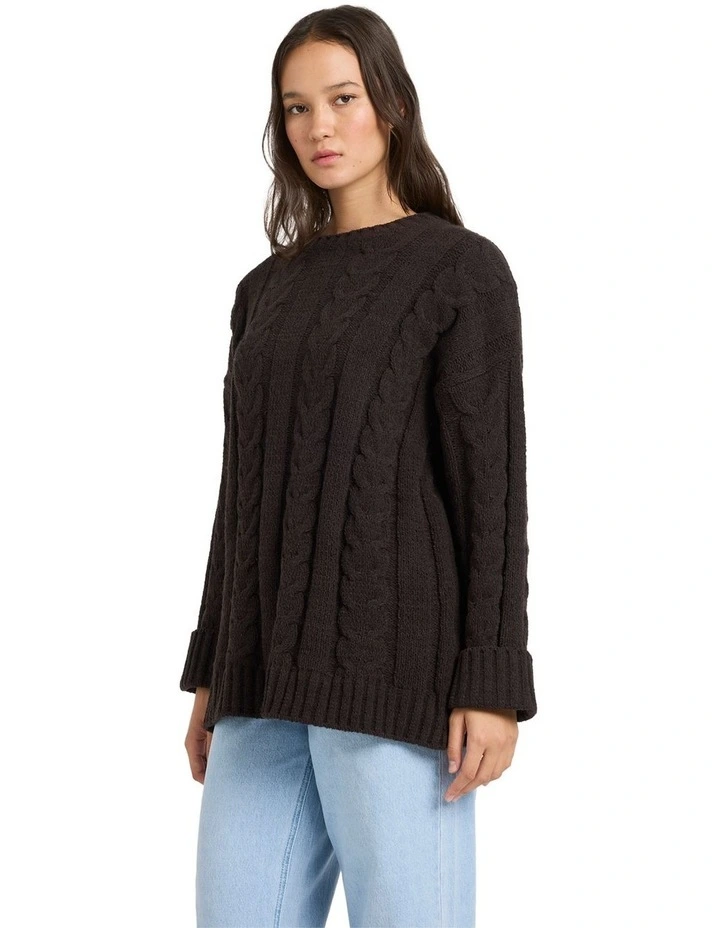 Cable Cover Crew Neck Vintage Black image 3