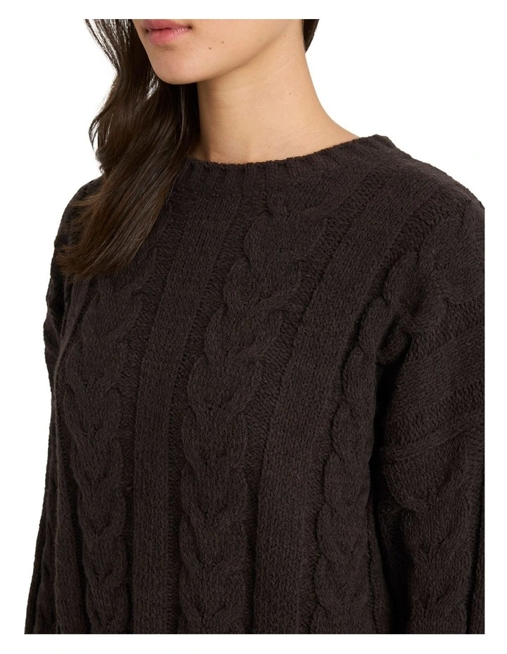 Cable Cover Crew Neck Vintage Black image 4