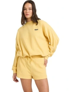 Sweeterry Elastic Waist Shorts Sunburst