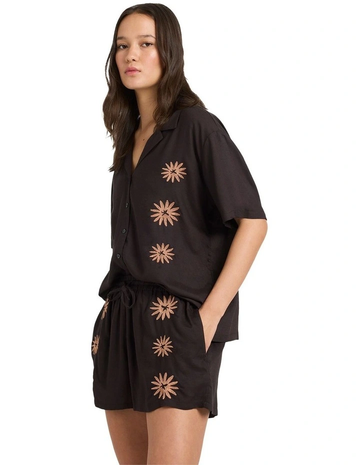 Florez Elastic Waist Shorts Vintage Black image 3
