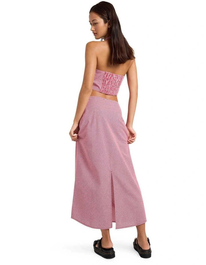 Psychonic Maxi Skirt in Red image 2